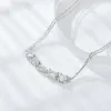 Tiktok Hot Sale 0,5Ct varje blandning Form Rund Emerald Pear Heart Oval Moissanite Halsband Fina smycken