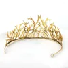 Hårklipp gränsöverskridande metall vintage Leaf Crown European och American Halloween Witch Headdress Band Fairy Tale Princess Headder