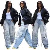 Jeans pour hommes Europe et États-Unis Multi-poches Femme Y2K Street Wind Industrie lourde Pantalon de lavage Robe Locomotive de loisirs 231122