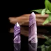 能力Quartz Pillar Dream Amethyst Crystal Tower Arts Ornament Mineral HealingWands Reiki Natural Six-Sided Energy Stone Transport G Laqc