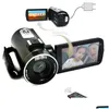 Digitale camera's Momomo met 3,0 inch roterende Sn draagbare HD-video met Li-ionbatterij Gift DVR DV 230227 Drop Delivery Photo Dhlhg