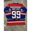 99 Wayne Gretzky WHA Indianapolis Racers Blue White 1978-79 Vintage 100% Ed Any Number Name Retro Hockey Jersey rare