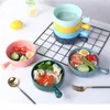 Kommen Japanse Instant Noodle Bowl Imitatieporselein Scandinavisch servies Enkel handvat Hoge temperatuurbestendig Commercieel Creatief