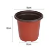 100st plastträdgårdskrukor Flowerpot -plantor Planterar Containrar Set 9 6 8cm 3 5 2 4 3 1inch Plant Flower Pot Y200723240E