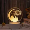 Luci notturne 2023 EID Mubarak Decorazione USB Power 3D Ha Condotto La Luce Al Adha Musulmano Decor Islam Lampada Del Partito Ramadan Per La Casa