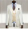 Ternos masculinos terno completo elegante conjunto de roupas de luxo designer namorado magro ajuste masculino blazer calças roupa cerimônia de casamento vestido 3 pçs