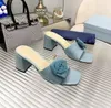 Summer Rose Decorated Women's Slippers Fashion Open Toe Real Leather High Heels 7.5cm Luxury Show Party Wedding Dress Shoes Large 35-43