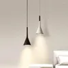 Lampes suspendues Nordic LED Light Salle à manger Cuisine Luminaires Chambre Chevet Home Decore Restaurant Café Noir Gris Moderne Lampe Suspendue