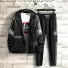 Herren Trainingsanzüge Harajuku Stil Trainingsanzug Männer 2 Stück Set Langarm Hoodie Jacke und Jogginghose Jogginganzug Leichte Kleidung Herbst 231122