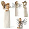 Mom And Son Figurine Home Ornament Minimalist Resin Crafts Dad And Children Sclupture Decor Tabletop Christmas Gift For Family G09243Z