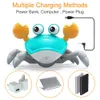 INDUCTIE ESCAPE CRAB Oplaadbare games speelgoed Toy Electric Pet Musical Toys Children's Birthday Gifts Interactive speelgoed Leer speelgoed te beklimmen SS2069