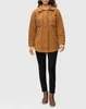 Damesjassen FASHIONSPARK Teddybeer Fleece Reversjack Flanel Fuzzy Sherpa Lange mouw Casual winterjas Overhemd met knopen