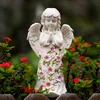 Dekoracje ogrodowe Goodeco Angel Posągi Outdoorowe figurki słoneczne Prezenty dla mamy lub cmentarza Memorial 230422