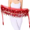 Stage Wear Belly Dance Hip Scarf Sequin Fringe Women's Performance Costume Shaabi Gypsy Oriental Coin Belt For Waist