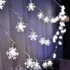 Dekoracje świąteczne Płatkę śniegu LED Wesoły wystrój domu 2023 Navidadchristmas Tree Ornaments God Prezenty Rok 2024 231121