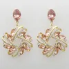 Boucles d'oreilles pendantes déclaration goutte cristal strass métal pour femmes bohème bijoux fins en gros bijoux fantaisie