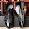 Dress Shoes Men Leather Casual Breathable Youth Business England Solid Color Fashion Low Top 231121