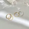 Cluster Rings Simple Temperament Women's Set Pearl Trendy Overlapping Personalized Fashion Girls Party Gifts Jewelry