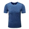 T-shirts pour hommes T-shirt en coton Chemise de course Hommes Séchage rapide Manches courtes Fitness T-shirts Formation Sport Chemise Rashgard 230422