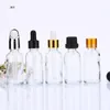 Bouteilles de pipette de réactif liquide en verre transparent compte-gouttes aromathérapie 5 ml-100 ml huiles essentielles bouteilles de parfum en gros gratuit DHL Tgavb