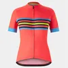 Maillot de cyclisme rouge pour femmes, ensemble de équipe professionnelle, vêtements de vélo d'été, Kits de sport de montagne, combinaison de cyclisme, 2022, A8249U