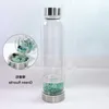 Natural Crystal Quartz Glass Water Bottle Crushed Quartz Obelisk Wand Healing Energy Bottles Rostfritt stål CAP DGWPF