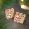 Kerstversiering 124 Adventskalender Geschenkdoos 24 Stuks Kerst Jaar Snoep Koekjes Kraftpapier Inpakken Decor 231121