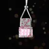 Innovative Diamond Perfume Bottle mounted drill piece perfume pendant with Hang Rope for Car Decorations Air Freshener Kqtpx