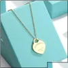 Pendant Necklaces Pendant Necklaces Design Brand Heart Love Necklace Clavicle Accessories Cupronickel Gold Sier For Women Jewelry Gi D Dhtsi