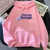 Heren Hoodies Je Bent Kenough Brief Print Sweatshirt Roze Barbenheimer Kenergy Lange Mouw Heren/Vrouwen Truien Kleding Herfst hoody