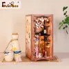 Doll House Accessories Cutebee Diy Miniature House Book Nook Kit Dollhouse With Touch Light Eternal Bookstore Bookhelf Kits Model Toy for Adult Gifts 230422