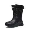 ارتداء أحذية Men Winter Boots Platform Men's Snow Boots دافئة كثيفة أفخم مقاومة للماء الأحذية الصيد في الهواء الطلق بالإضافة إلى حجم 40- 231122