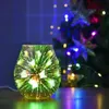 Oil Diffuser Electric Candle Warmer Glass Tart Burner 7 Color Butterfly Effect Night Light Wax Melt Warmer Aroma Decorative Y20041193t