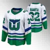 Sebastian Aho Carolinat Hurricanese Whalers Weißes Trikot Premier Breakaway 20 Brett Pesce 22 Stefan Noesen 23 Uniform