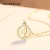 GemTime 14K Solid Real Gold Elizabeth II Photo Design Collane Collana di buona qualità Gioielli all'ingrosso