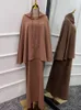 Vêtements ethniques Ramadan Khimar Abaya Dubaï Kaftan Musulman Ensembles Robe Turquie Abayas Pour La Prière Islam Femmes Robe Kimono Femme Musulmane
