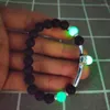 Strand Wishing Cross Luminous Bracele Glow In The Dark Volcanic Stone Retro Bracelet Fashion Beads Bracelets Jewelry For Men Women Gift