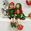 Christmas Decorations 1 Pair Elf Couple Plush Dolls Toys Christmas Tree Pendant Drop Ornaments Hanging Decoration Navidad Year Xmas Gifts for Kids 231121