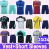 2023 2024バルセロナトレーニング服服sear下袖キットサッカージャージペドリレワンドフスキーアンズファティフェランラフィニャガヴィフッターシャツベストユニフォーム