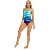 Maillots de bain femmes rayé imprimé maillot de bain Bikini une pièce maillot de bain Monokini maillot de bain Bikinis ensembles