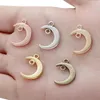 Charms 20pcs 5 Colour Moon 19 13mm Double Hanging Antique Silver Plated Pendants Making DIY Handmade Tibetan Jewelry