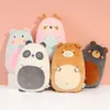 Plush Dolls Fat Kawaii Chicken Bear Rabbit Piggy Dinosaur Pillow Toys Soft Stuffed Animal Doll Chair Cushion High Quality 230421