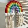 Tapisseries arc-en-ciel macrame tapisserie mignon kawaii décor de chambre crèche décoration enfants girls chambre décor de Noël ornements cadeau 231122