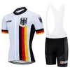 2022 Pro team Duitsland Zomer Wielertrui 9D Bib Set MTB Uniform Rood Fietskleding Sneldrogend Fietskleding Ropa ciclismo gel pad291g