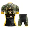 2022 US Army Women Cycling Jersey Set Bike Clothing Breattable Anti-UV Bicycle Wear Kort ärm cykelkläder316L