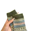 Chaussettes de luxe pour hommes et femmes, bas en laine, chaussettes d'hiver colorées pour garder au chaud