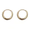 Backs Earrings Vintage Circle Gold Color Stainless Steel Hoop Ear Rings For Women Simple Exquisite Accessories Jewelry Gift