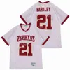 Fotboll Whitehall Jersey High School 21 Saquon Barkley Moive Breattable College Team White Pure Cotton Retro Pullover broderi för sportfans Sömda försäljning