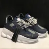 Italy designer shoes reflective height reaction sneakers triple multi-color suede bluette gold beige grey mens womens luxury casual trainers