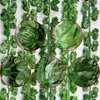 Dekorativa blommor 220 cm Artificial Silk Leaf Rotting Flower Wedding Home Wall Air Conditioning Tube Fake Plants Balcony Green Decoration